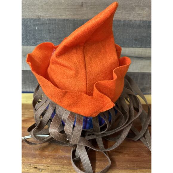 Vintage Trendmasters Blue Pumpkin Scarecrow Head Lighted - Picture 4 of 7